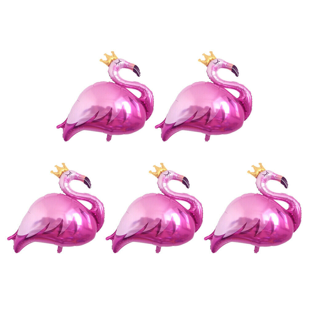5 Pieces Cute Flamingo Aluminum Foil Balloons Wedding Party Event Decoration