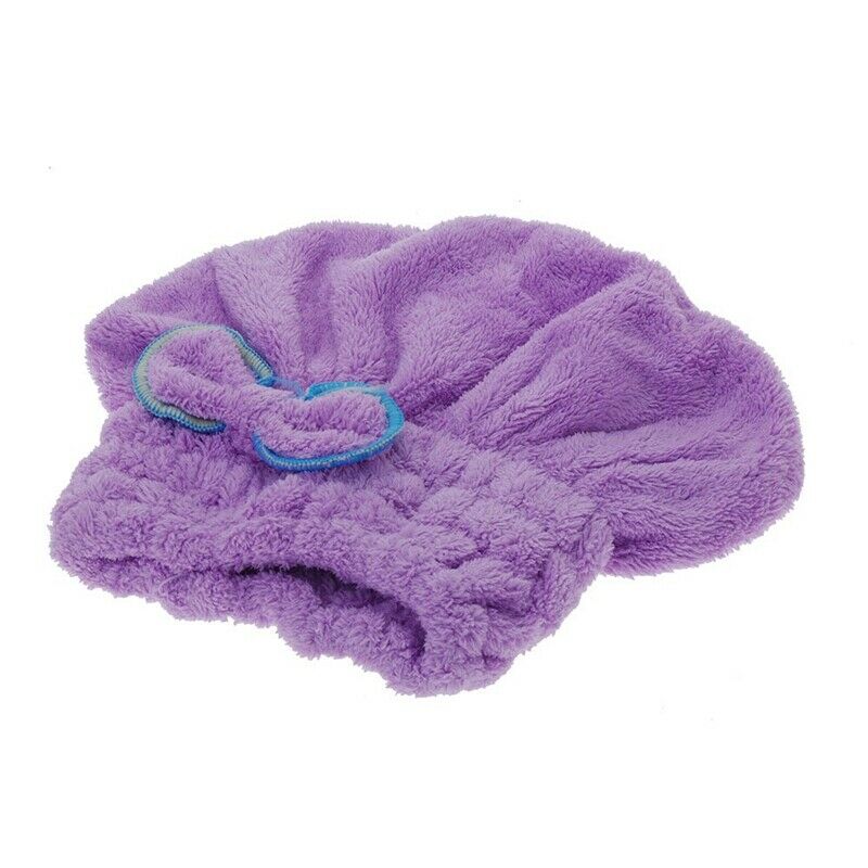 Useful minifiber dry hair hat ly dry hair  rolled towel cap (purple) Y6N1N1