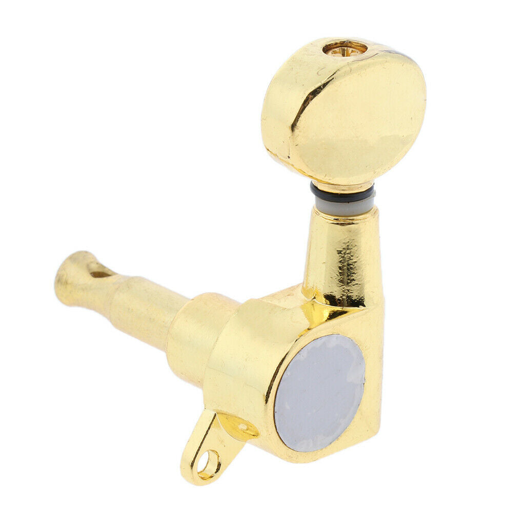 2sets Guitar String Tuning Pegs Machine Heads Tuners 3L 3R Chrome+Golden