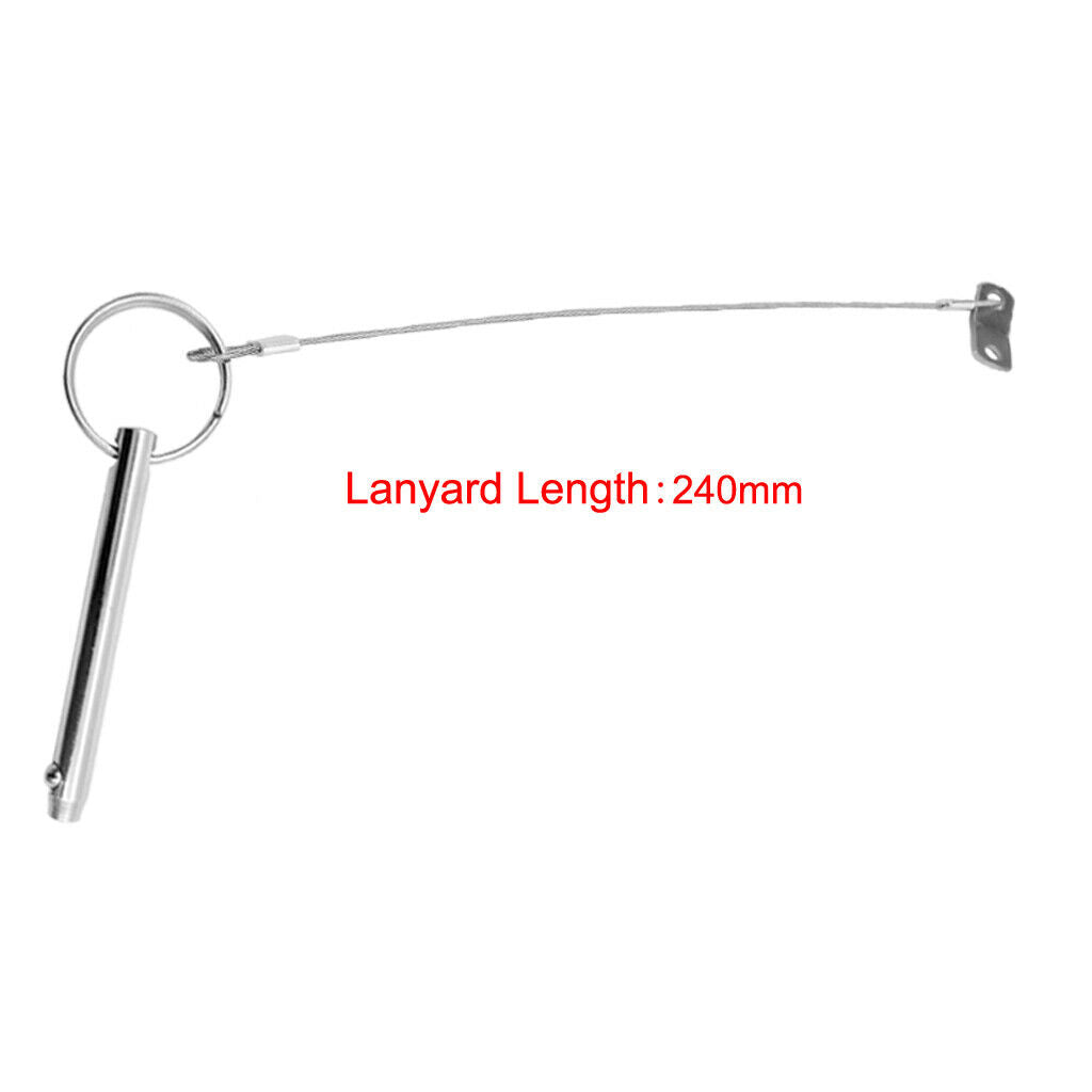Marine Boat Bimini Top 316 Stainless Steel Pin with 240mm Lanyard