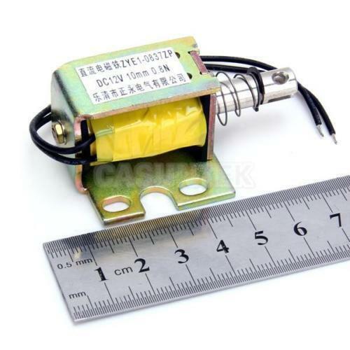 DC 12V Push Type Open Actuator Solenoid Electromagnet 0.8N ZYE1-0837ZP (1) S110
