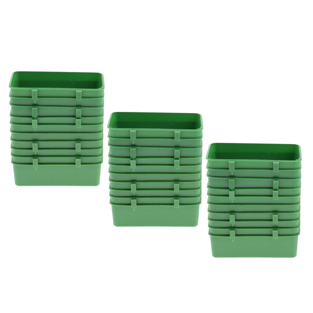 30 Pack Bird Parrot Food Water Plastic Bowl Cups Pigeons Cage Feeding Feeder