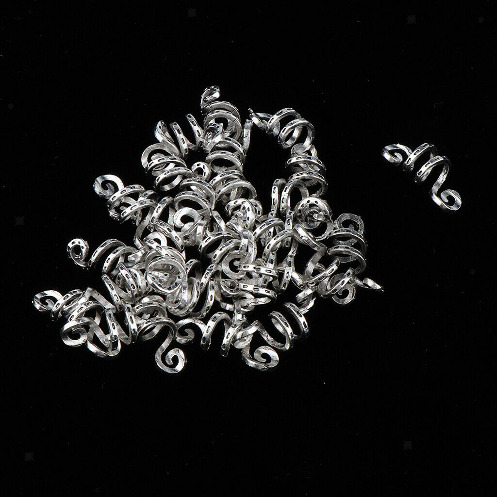30Pc Alloy Dreadlock Hair Beads Decoration Spiral Hair Braid Accessories