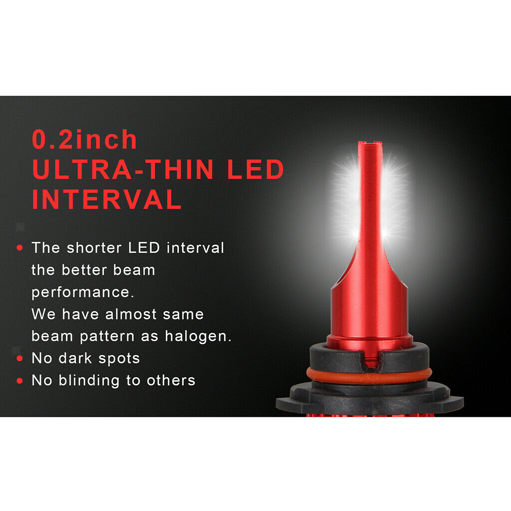 1 Pair Super Bright Auto Truck CSP Chip LED Headlight Bulbs 9005 360 Degree