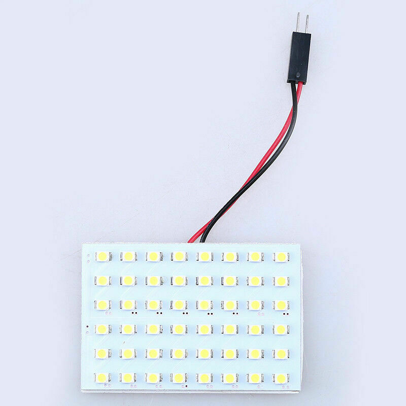 Car Interior T10 BA9S Lights Panel 48 LED Dome Bulbs Lamp Adapter 12V White Auto