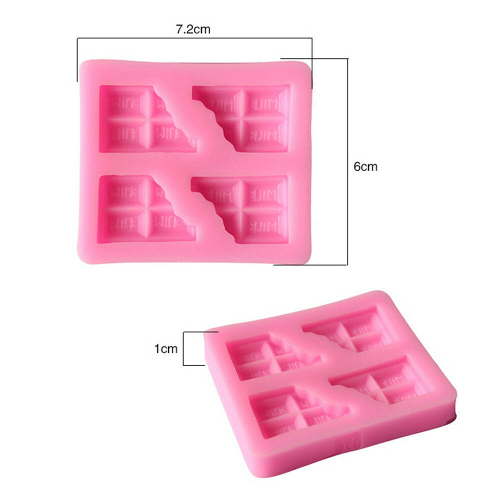 half tablet chocolate shape liquid silicone fondant cake molds diy baking.l8