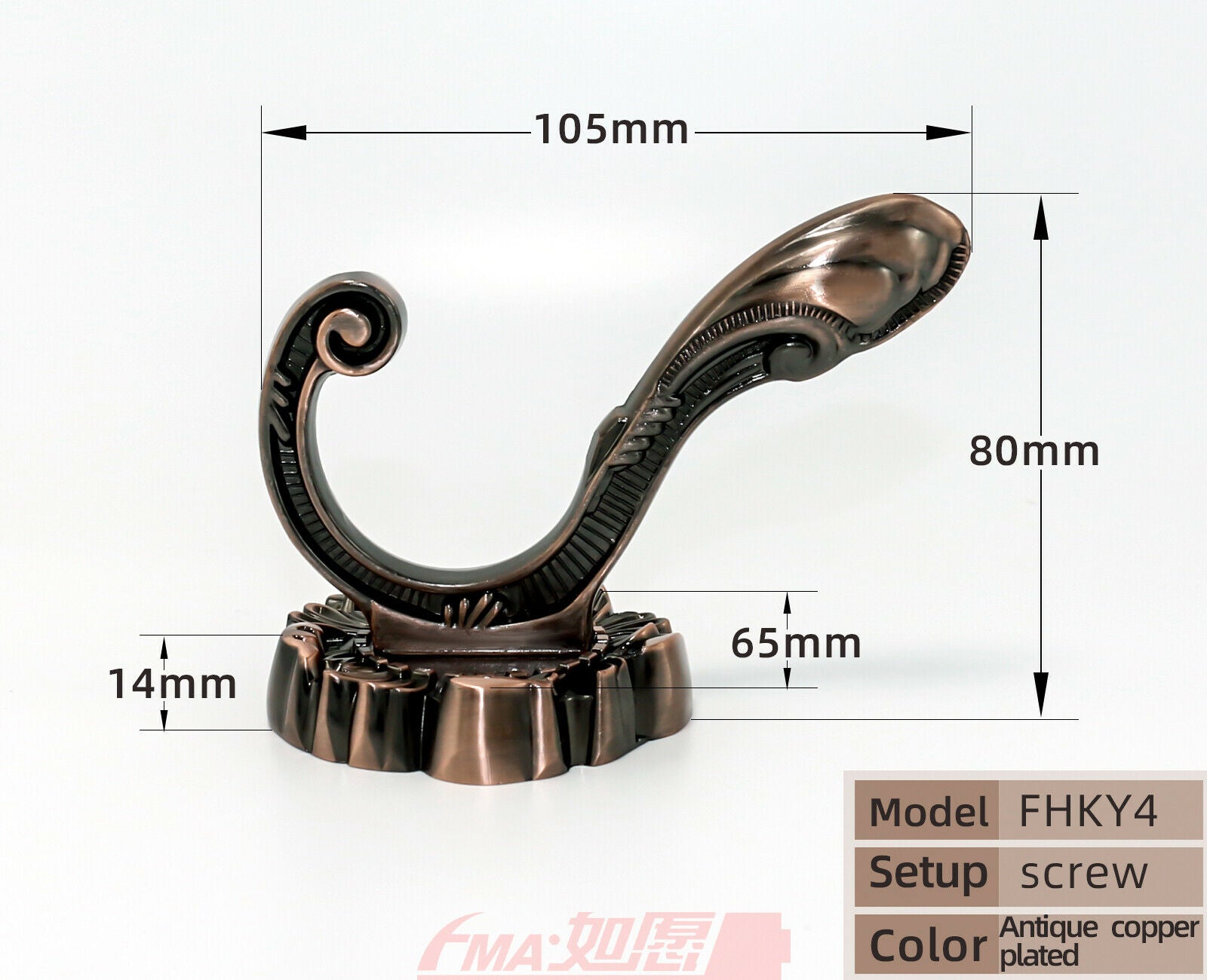 3pcs Wall Mounted Metal Hook Clasp for Clothes Hat Bag in Wall Door Wardrobe Y4