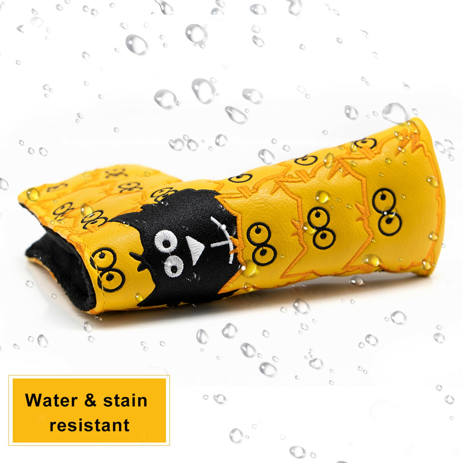 Golf Putter Cover Blade Headcover Birds Embroidery Head Cover Leather Guard