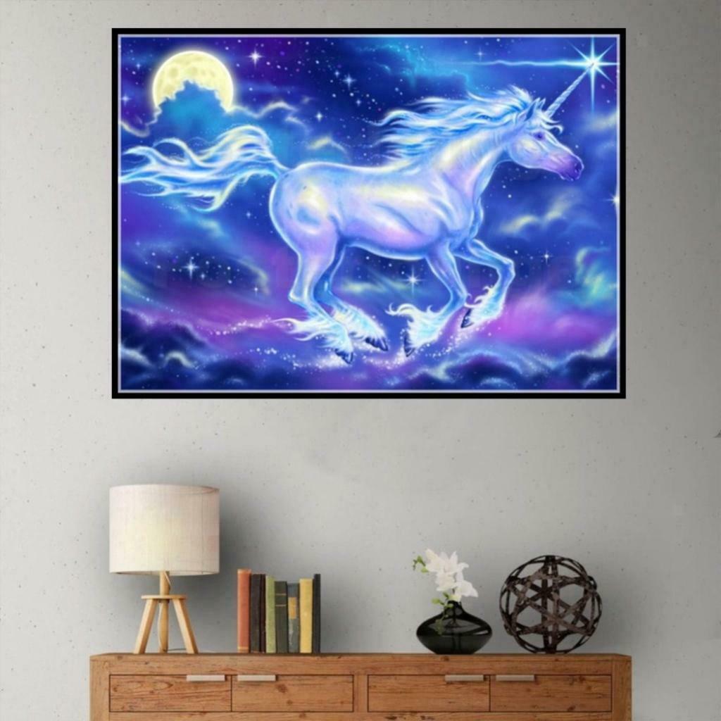5D Diamond Painting Animal Cross Stitch Craft Wall Decor Unicorn 1