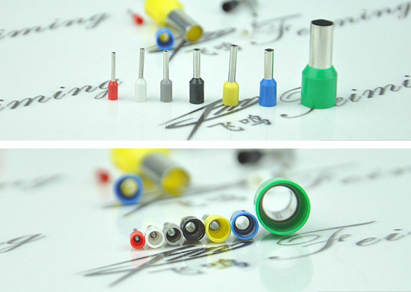 300pcs 22-10 AWG Wire Copper Crimp Terminal Insulated Cord Pin End Connector Kit