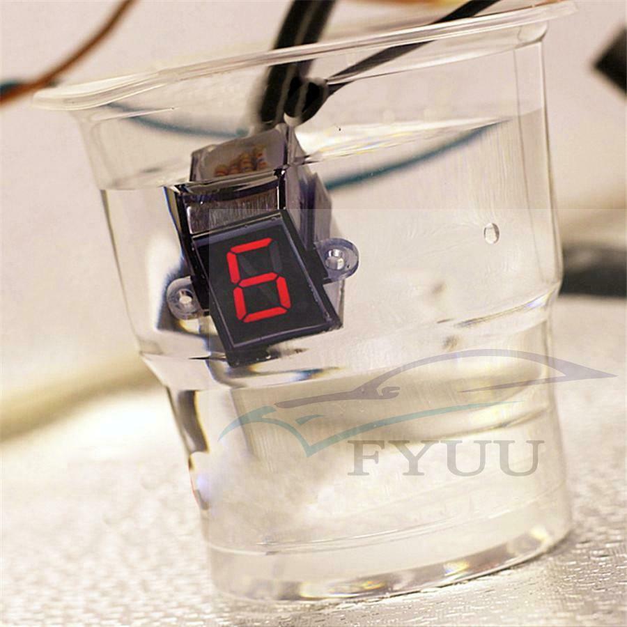 6 Speed N-6 Digital Gear Indicator Motorcycle Display Shift Lever LED Universal