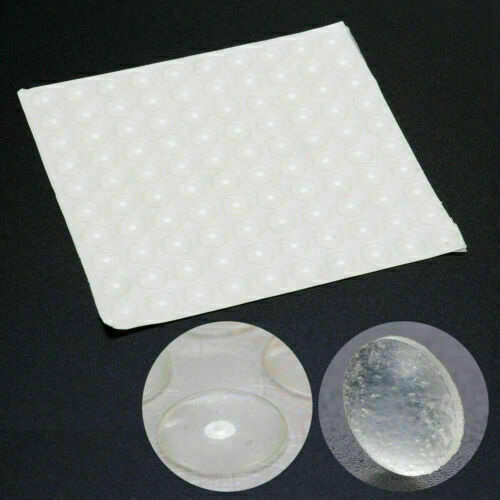 100 Self-Adhesive Rubber Feet Clear Semicircle Bumpers Door Buffer Pads Silicone