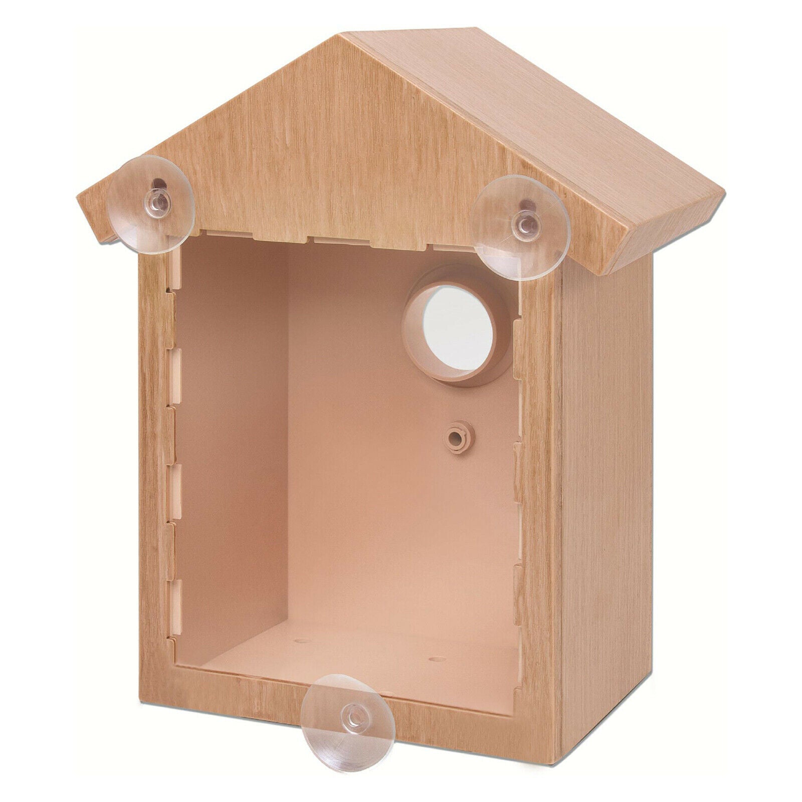 Wooden Sucker Bird Nest Outdoor Chickadee Feeder Feeding Cage Birdhouse Yard