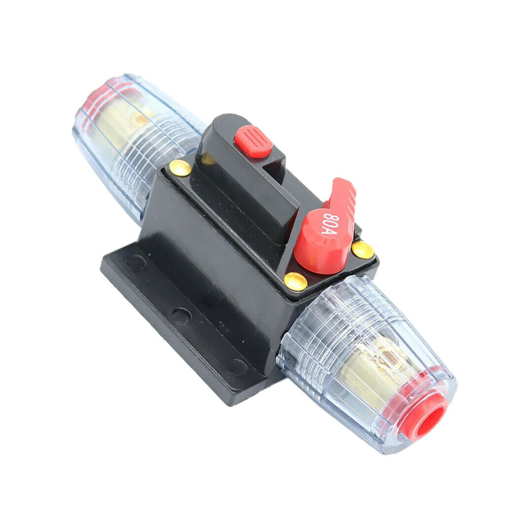 DC12V 24V 80AMP Car Audio Inline Circuit Breaker Fuse Manual Reset Switch