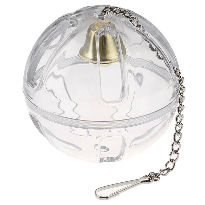 Parrots Ball Feeder Hanging Cage Feeding Birds Bell Foraging Chain For Treat,CH
