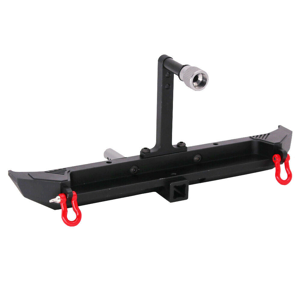 Rear Bumper with Metal Tow Hook for  4 Axial SCX10 SCX10 II 90046 90047 RC