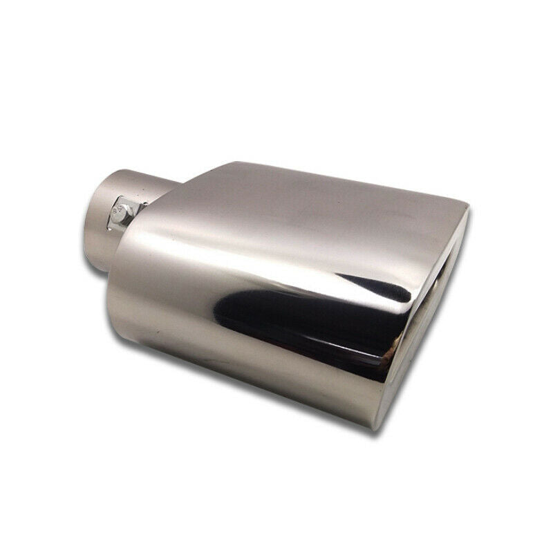 â€‹55MM/2.1" Car Outlet Rolled Rear Exhaust Muffler Tip Pipe Steel Chrome Tailpipe