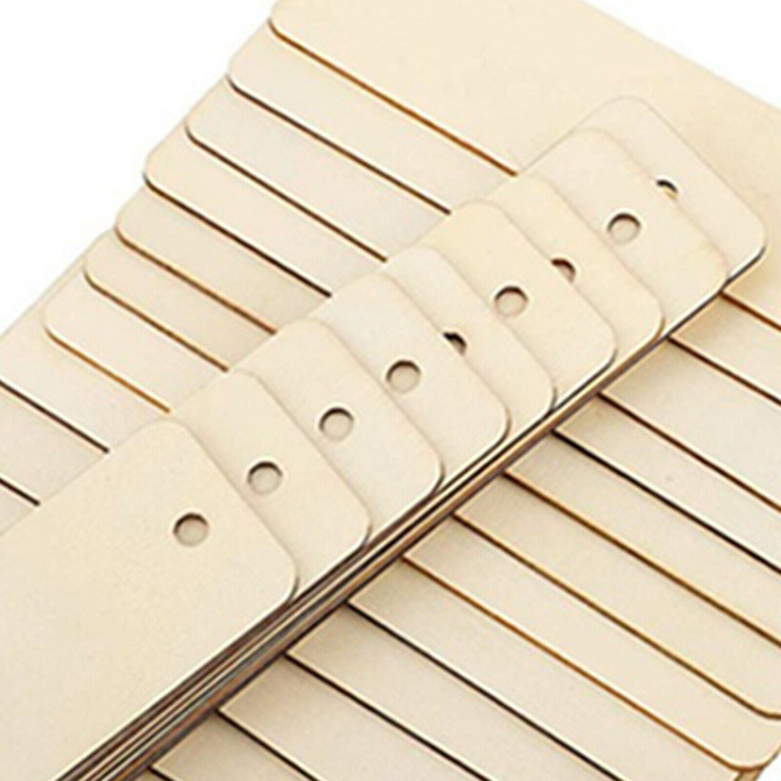36x Wood Blank Bookmarks with 6 Colors Tassels Hanging Tag with Holes DIY