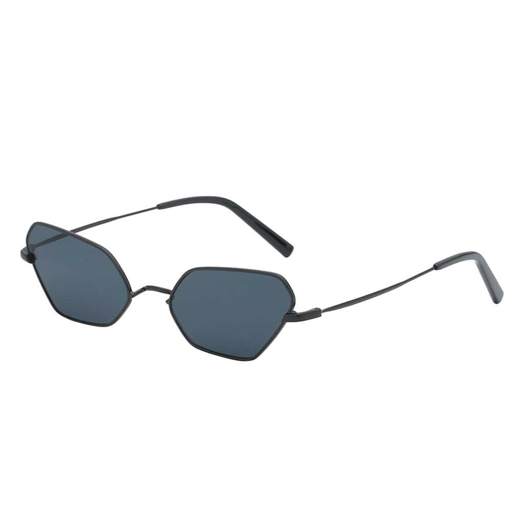 Unisex Metal Frame Fashion Cat Eye Sunglasses UV 400 Eyeglasses Black