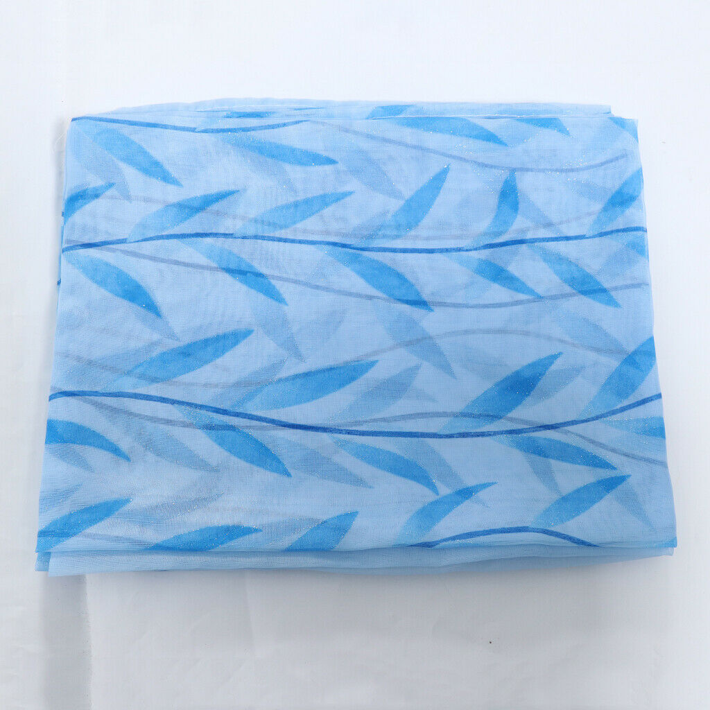 Sheer Gauze Voile Window Curtain Tulle Drape Rod Pocket 100X270cm Blue