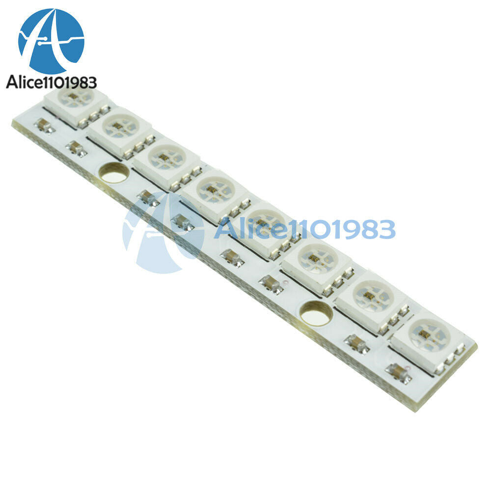 10PCS WS 2812 2811 5050 RGB LED Lamp Panel Module 5V 8-Bit Rainbow LED Precise
