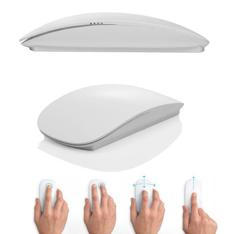 Ultra Thin 2.4G USB 2.0 Optical Wireless Touch Mouse Mice Receiver for Notebook