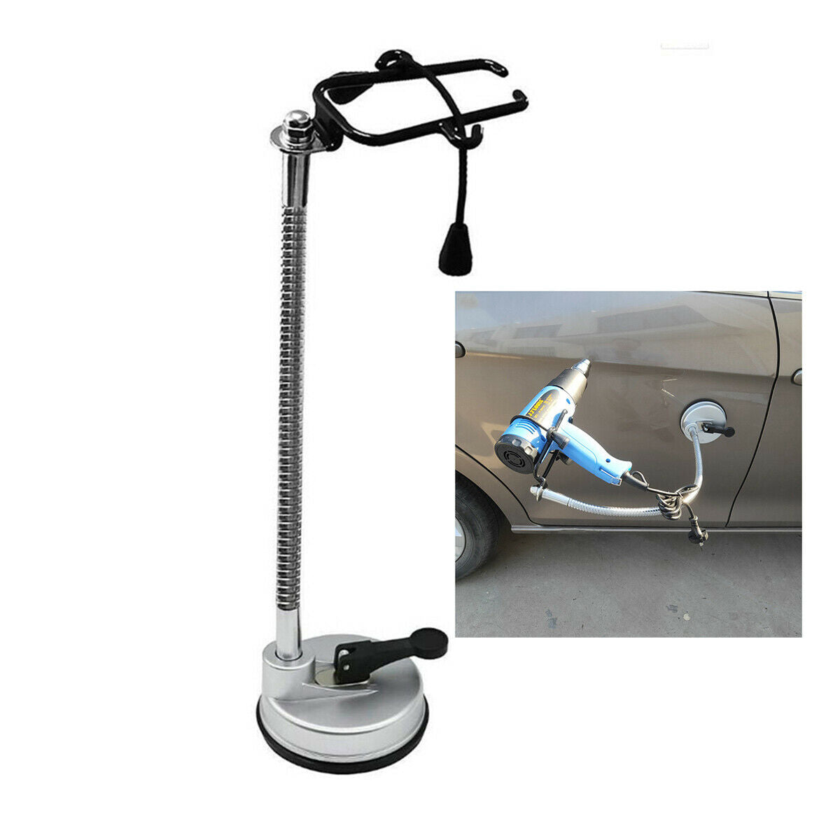 Professional Heat Gun Stand Support 60cm Adjustable Hose Sucker Dent Repair