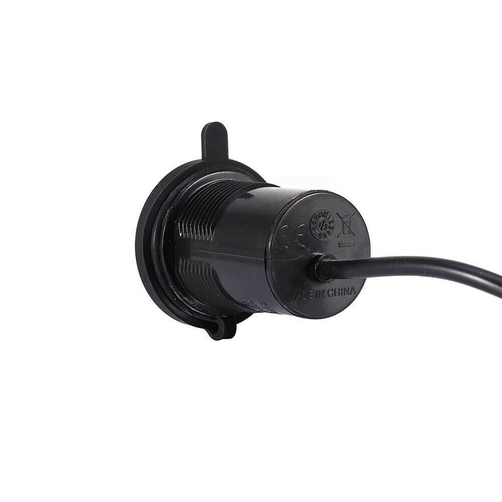 12V 2.1A USB Car Motorcycle Charger w/ Switch Socket Plug Adapter Waterproof NEW