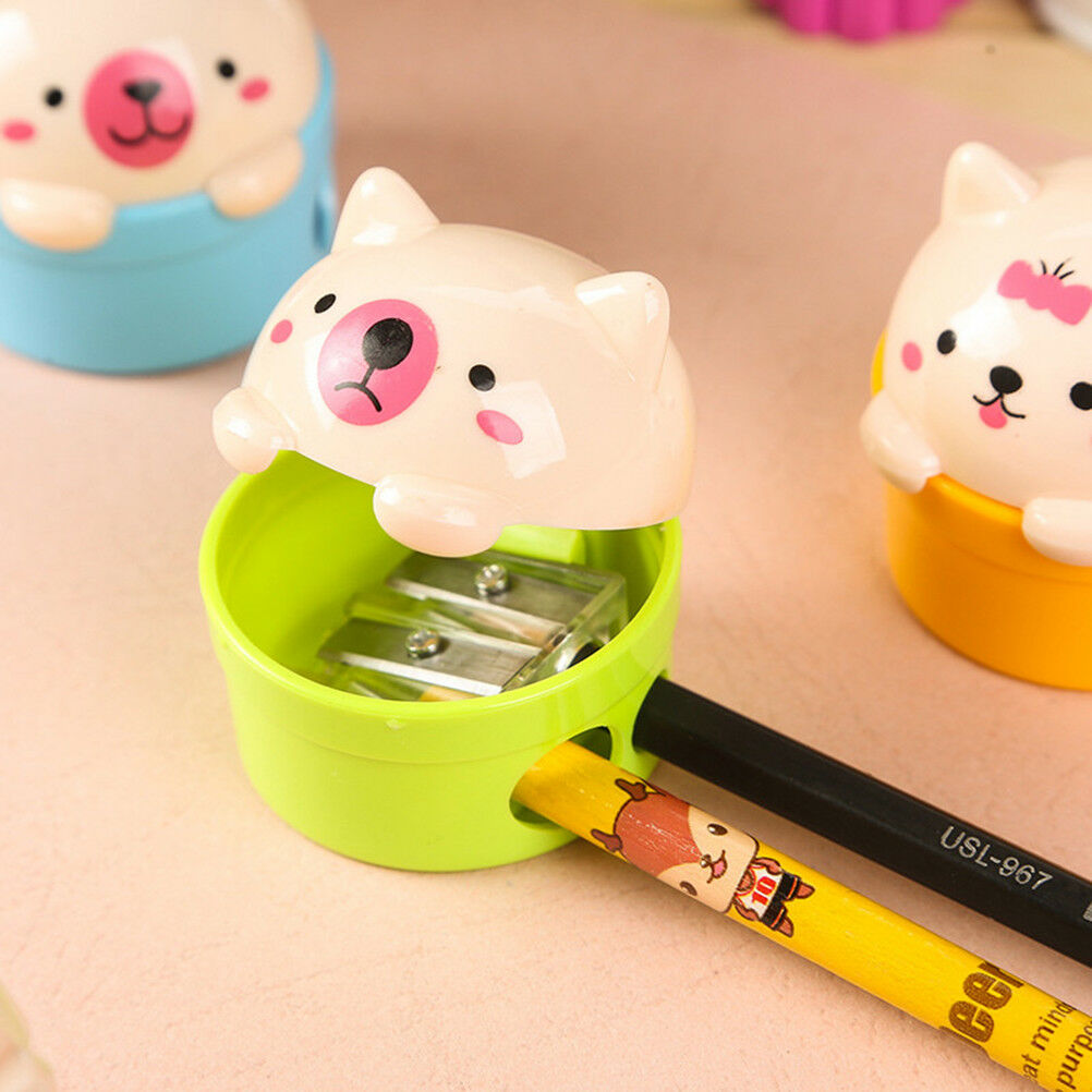 Cute Cat Plastic Pencil Sharpener For Kids Student School Office Home S WF