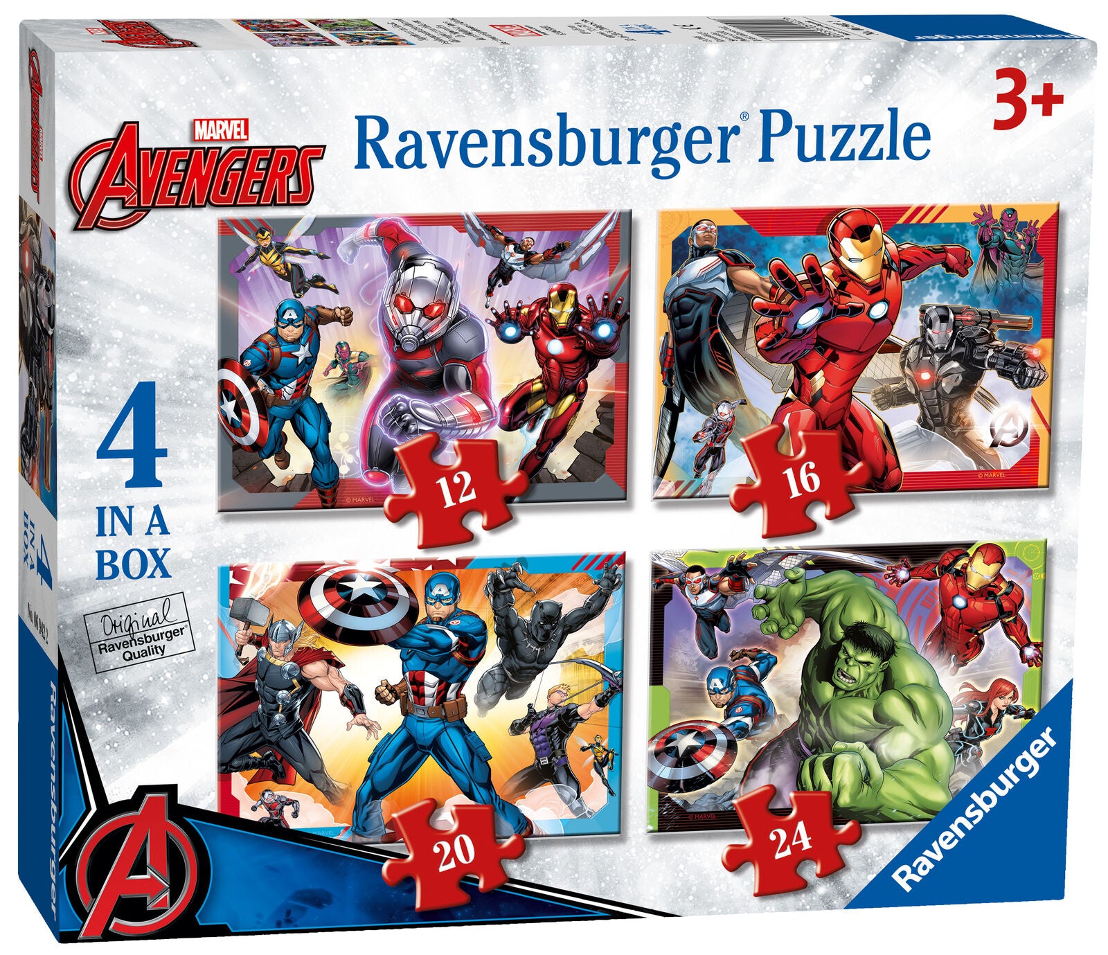 06942 Ravensburger Avengers Jigsaw Puzzle Assemble 4 in a Box Childrens 72pc