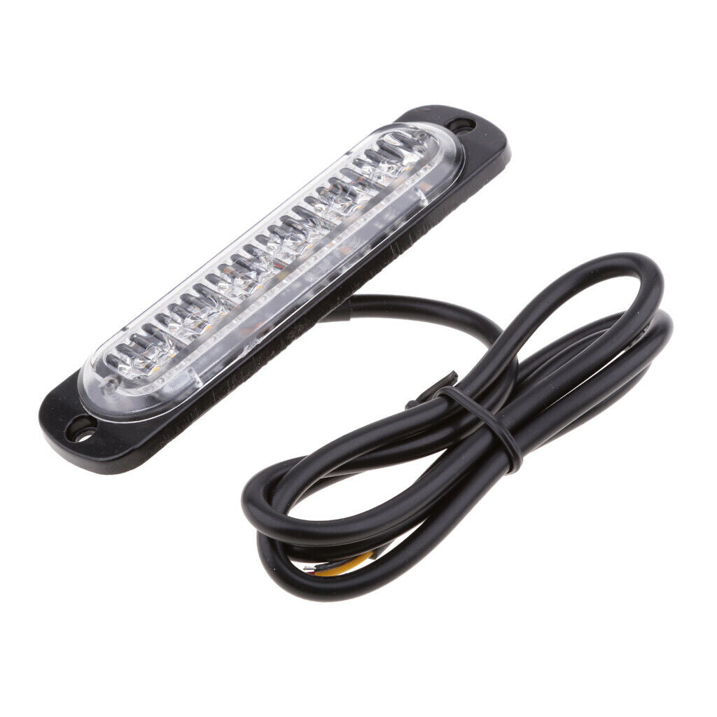 2pc 4.3" 6 LED Car Emergency Beacon Warning Hazard Flash Strobe Light Bar