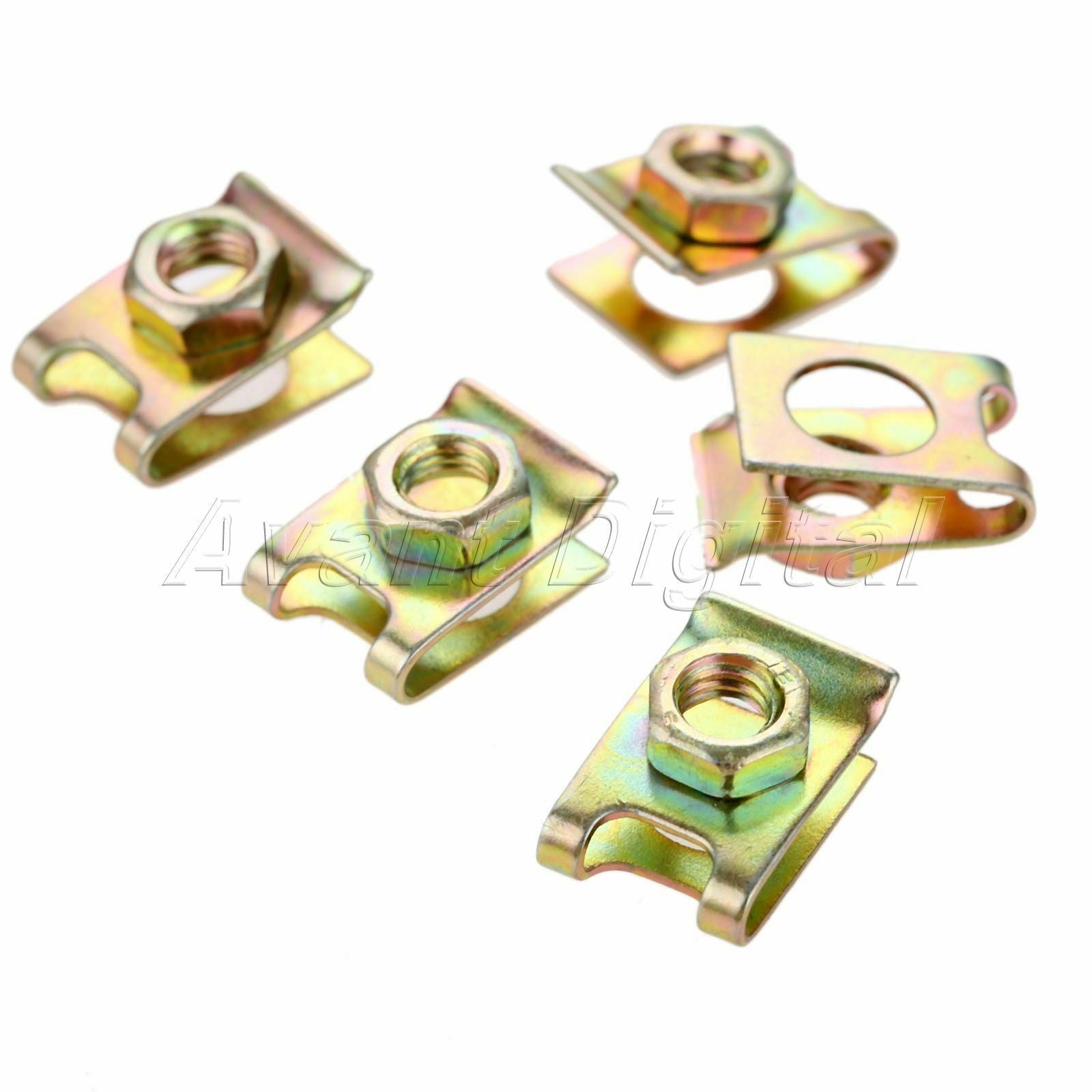 20x Car Speed Metal Plated Spire Nuts Clips Screws Fasteners Retainers Wholesale