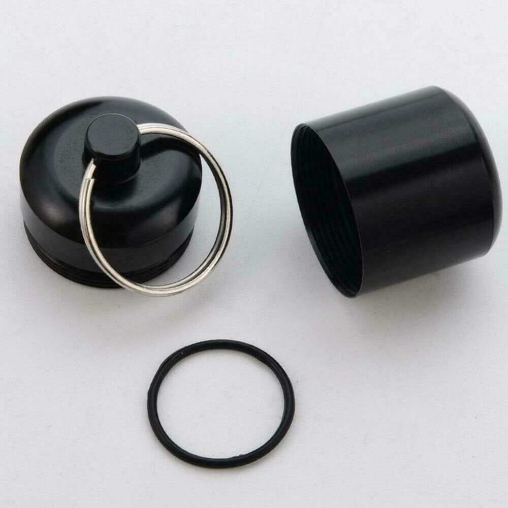 Waterproof Pill Box Keychain Medicine Bottle Drug Aluminum Holder Container Case