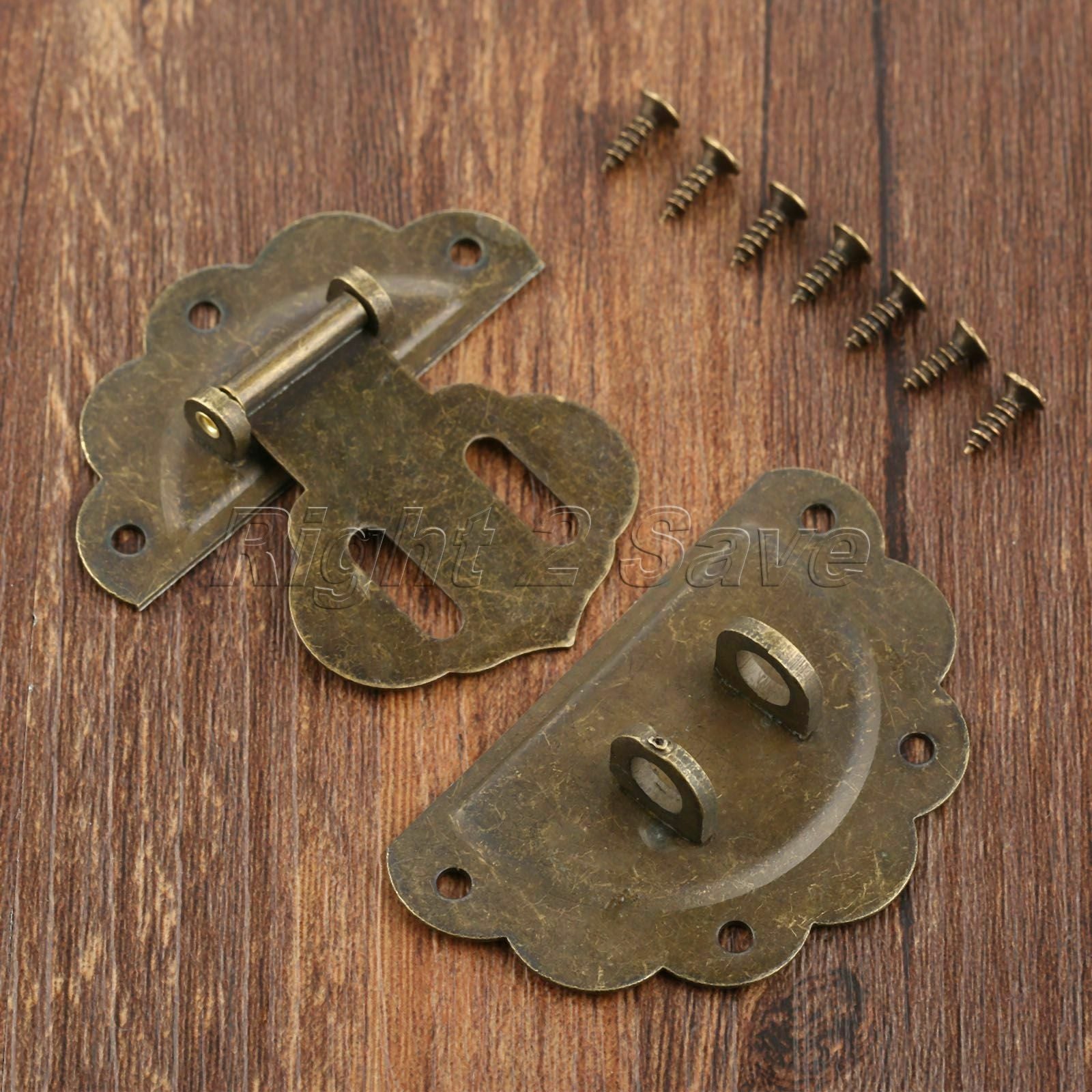 58mm Round Latch Hasp Pad Cabinet Wine Case Jewelry Box Clasp Buckle Hardware