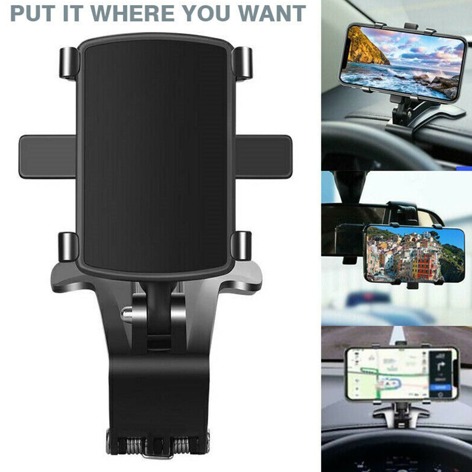 360° mobile phone holder car rearview mirror mirror car holder smartphone holder