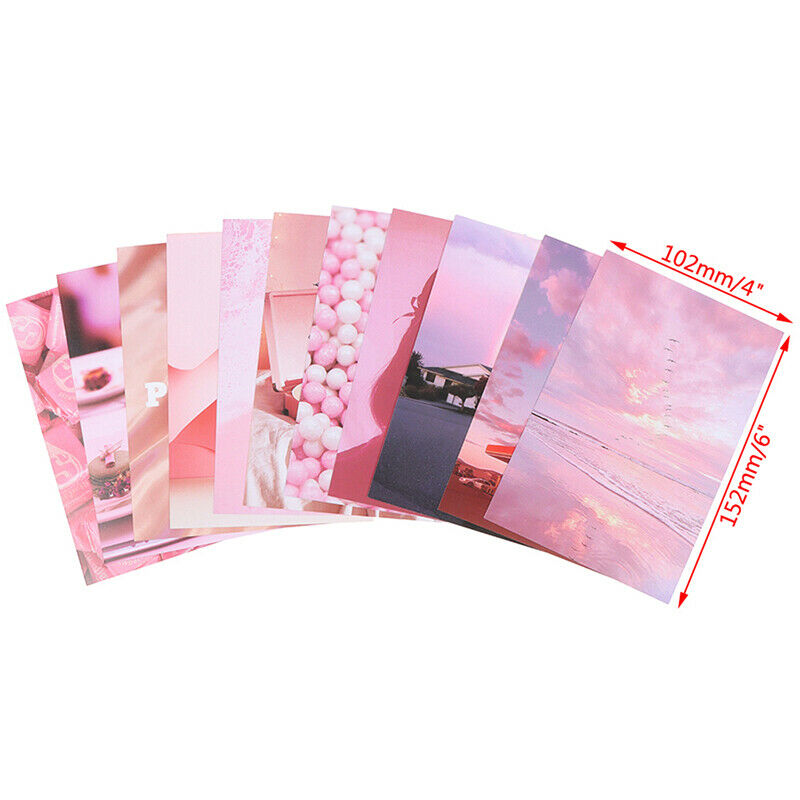 50Pcs Double-sided Printing Girl Pink Wall Collage Dorm Decor Wall Art Pos TH