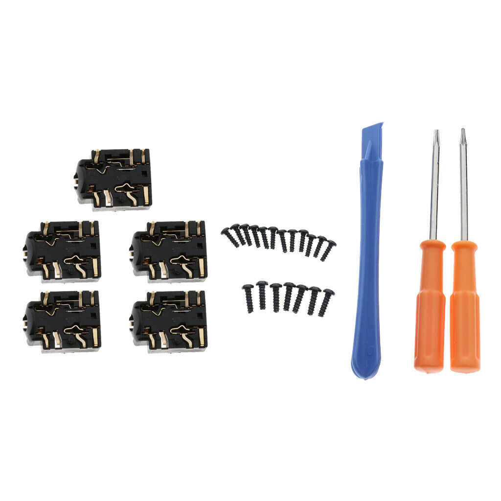 5Pc 3.5mm Headset Audio   Socket + Screwdrivers Set for Xbox   S Controller