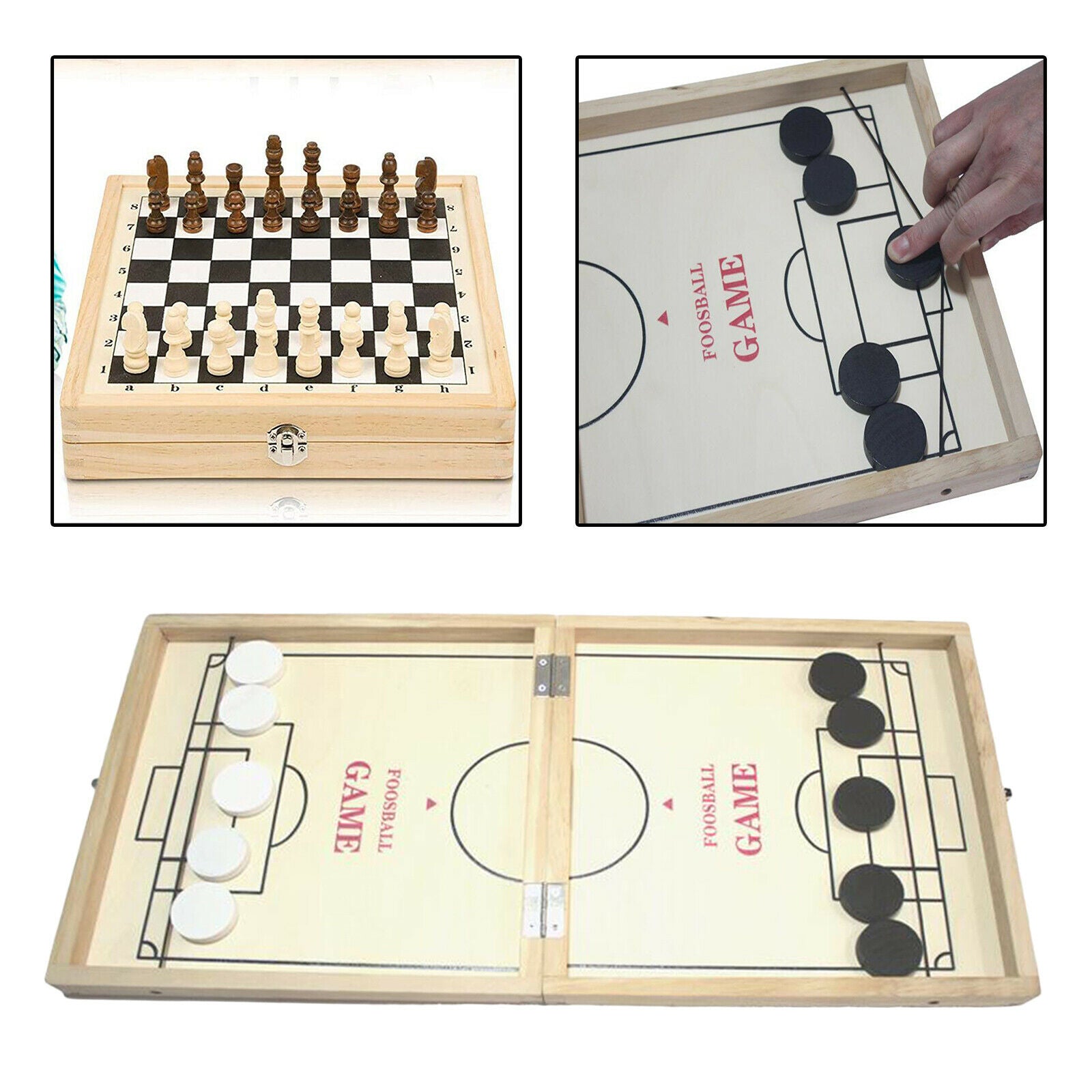Folded Fast Sling Puck Game Hockey Board Game Foosball Winner Board Game