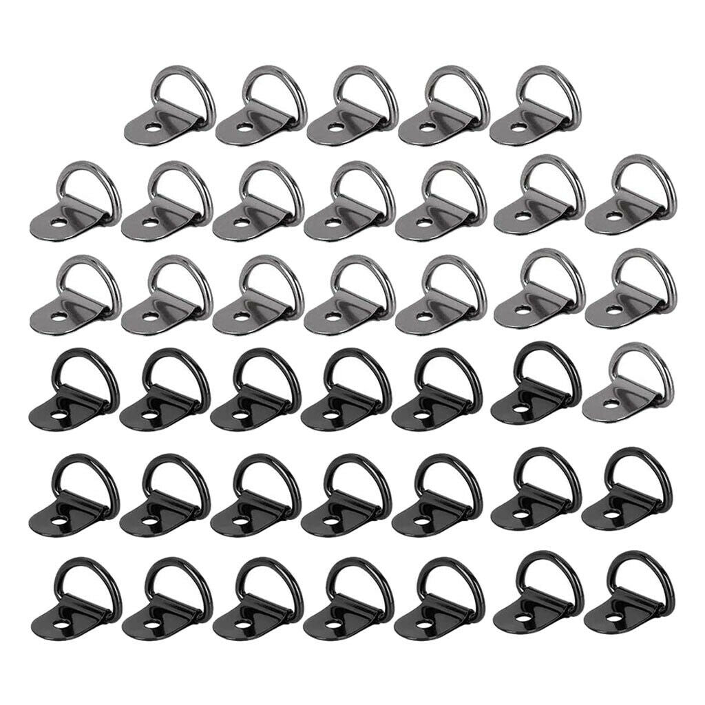 40x Steel D-Ring Tie Downs Strong Lashing Rings for Loads on Trailers