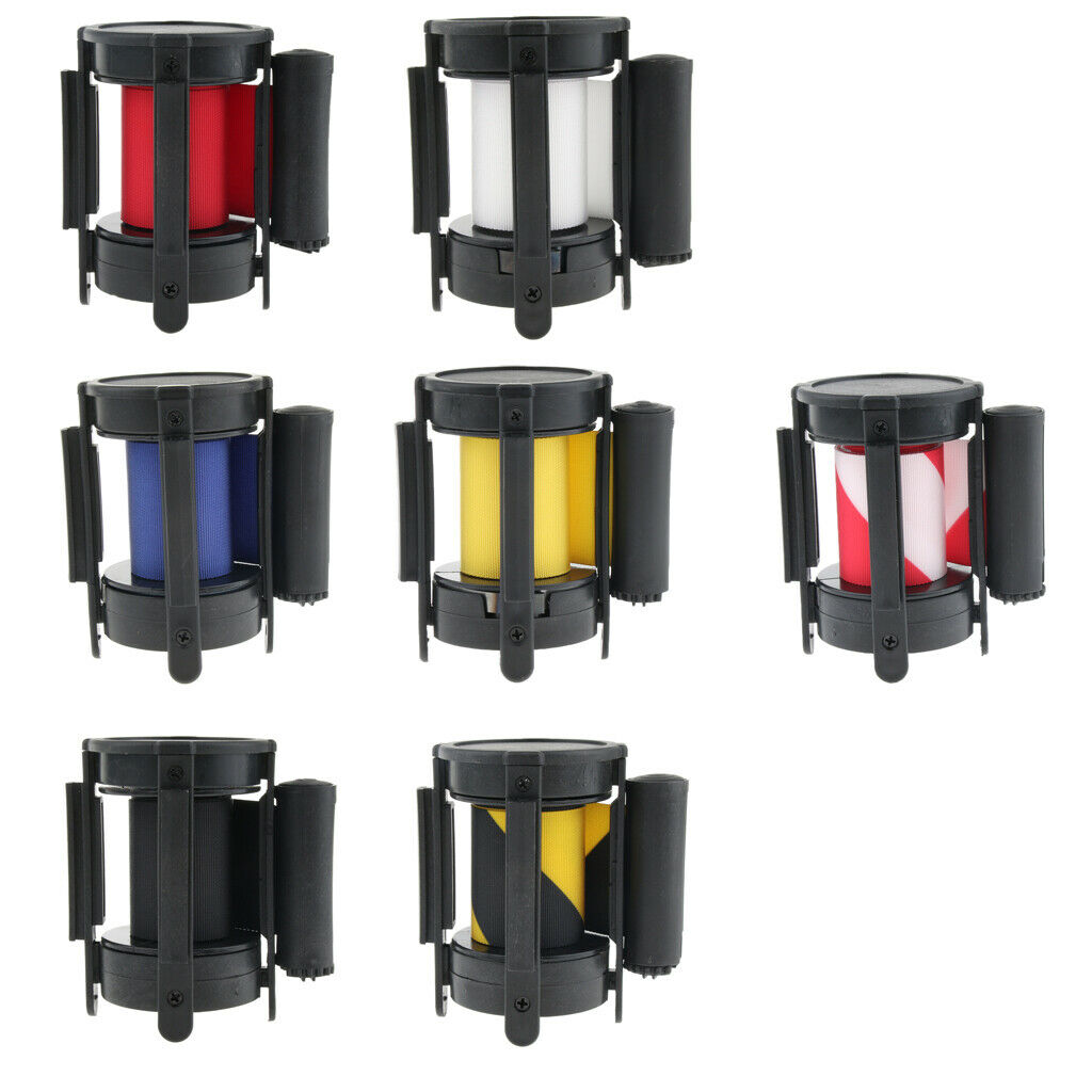 Queue Barrier Crowd Control Security Stanchions Retractable Belt 3meters Red
