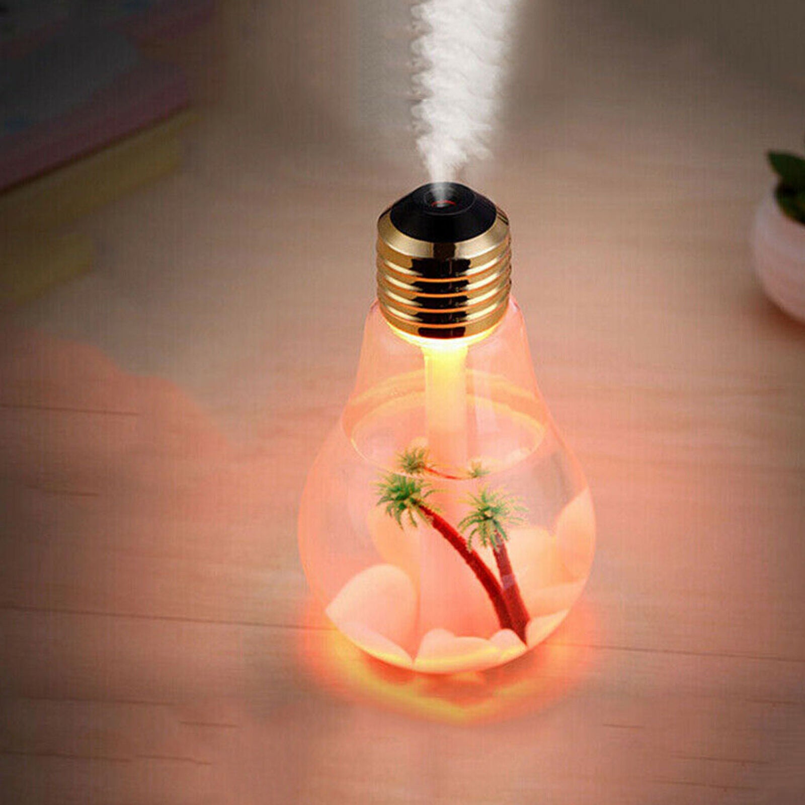 Bulb Essential Oil Diffuser Humidifier Ultrasonic LED USB Aroma Air Purifier
