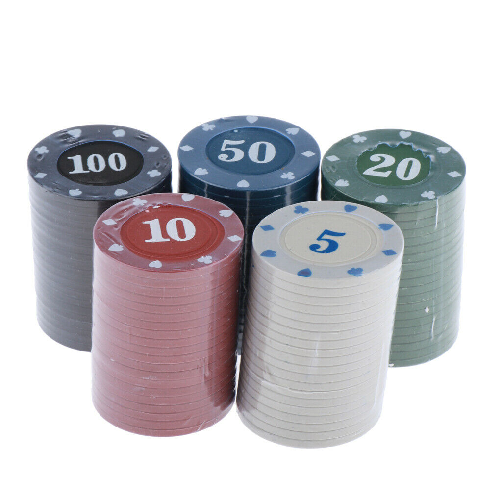 100 Pieces Casino Fun Home Gift Poker Chips Tokens High Quality 3.9cm Type