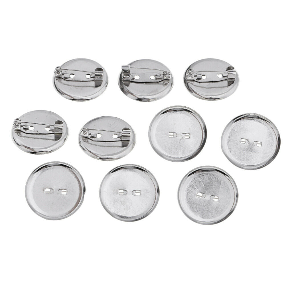 10   Pieces   Semi - Finished   Badge   Button   Supplies   Brooch   Blank