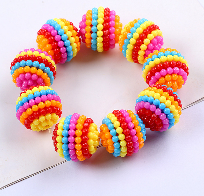 20X Acrylic Multicolor Splice Beads Beading Earring Bracelet Accessorie