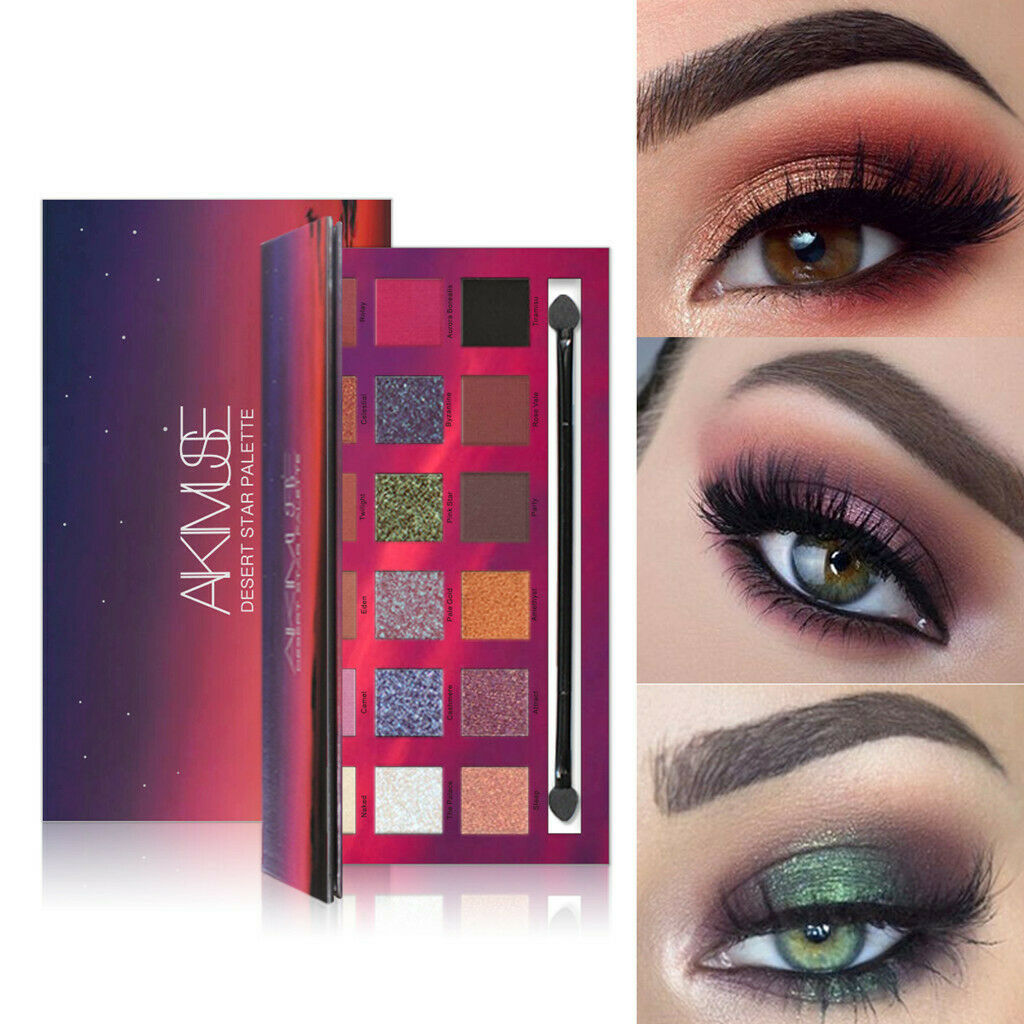 18 Colors Glitter Eyeshadow Palette Shimmer Ultra Pigmented Makeup Eye Shadow