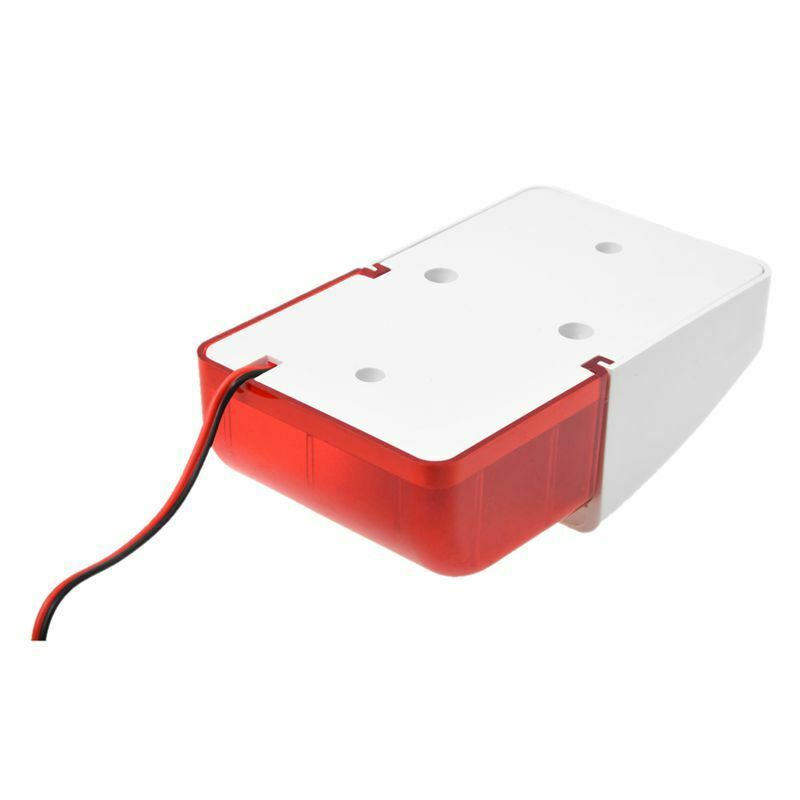Mini 12 Volt Security Alarm Siren Red Light Replacement O8V2V2