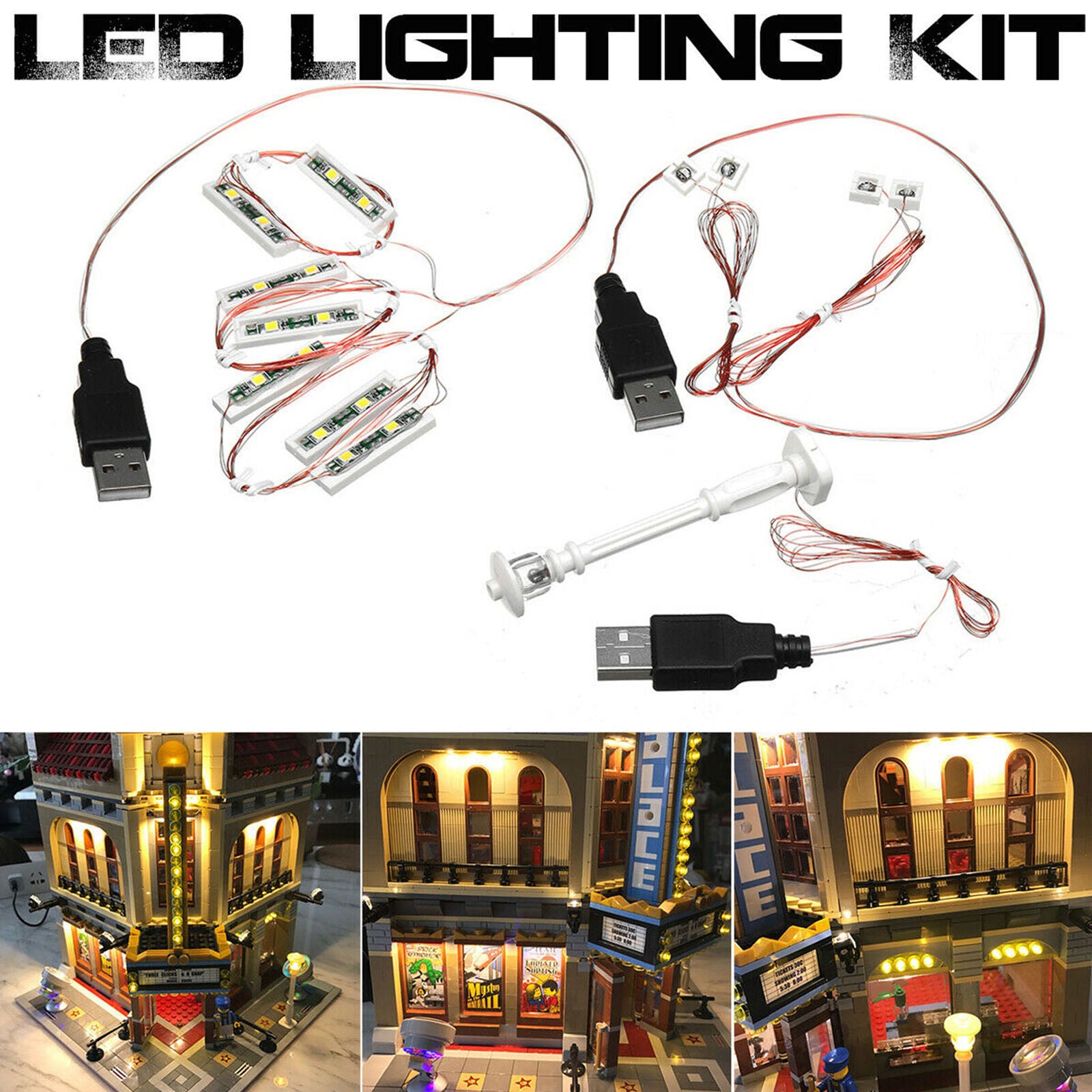 LED Light Lighting Kit ONLY For 10232 Palace Cinema Street Lighting Bricks