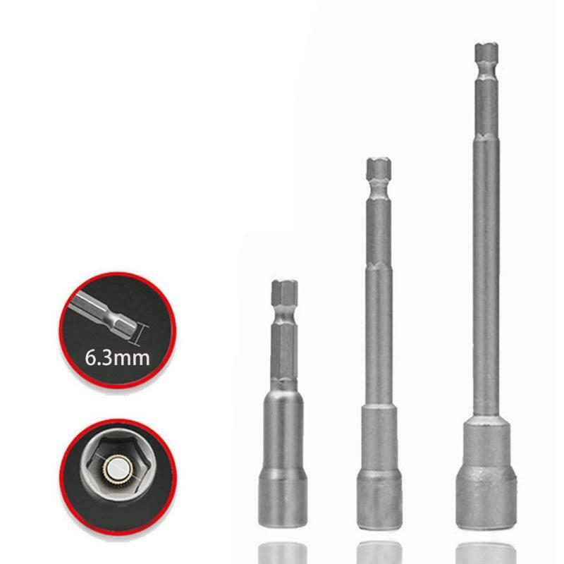 Screwdriver Set Bits Sets Tools Hex Socket Sleeve Nozzles 9pcs/set 1/4 Nut Drive