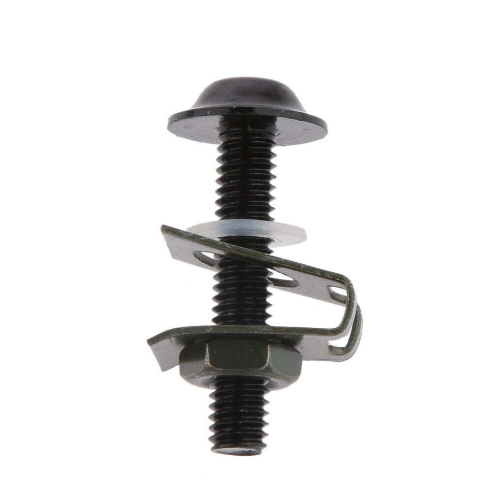 Set of 10 M6 Motorcycle Fairing Bolt Kit Fastener Clips Screw Nuts Black