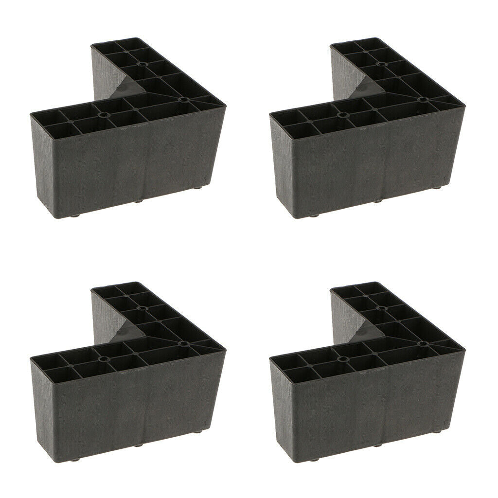 4pcs Plastic Triangle Sofa Leg Couch Furniture Feet Plinth 15x7cm Hardware